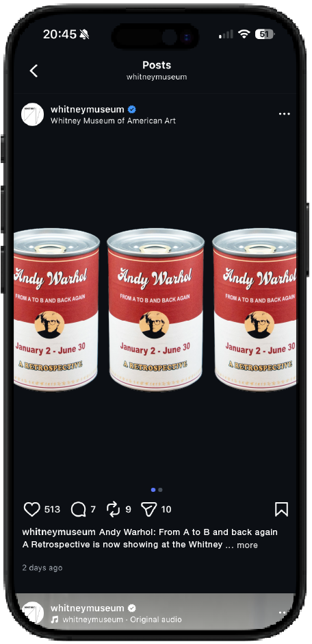Warhol Social Media Post